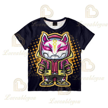 New Fortnite Summer T Shirt Boys Cartoon Cute Tee Short Sleeve Shirt Men Women Children Tshirts Teenager Tee Streetwear Tops