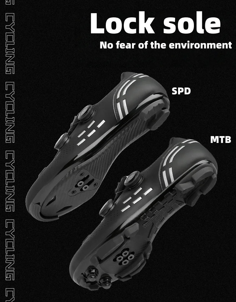 High-Quality Cycling Shoes Men's SPD Self-Locking Racing Bicycle Sports Shoes Women's MTB Mountain Non-Slip Cycling Shoes 36-47
