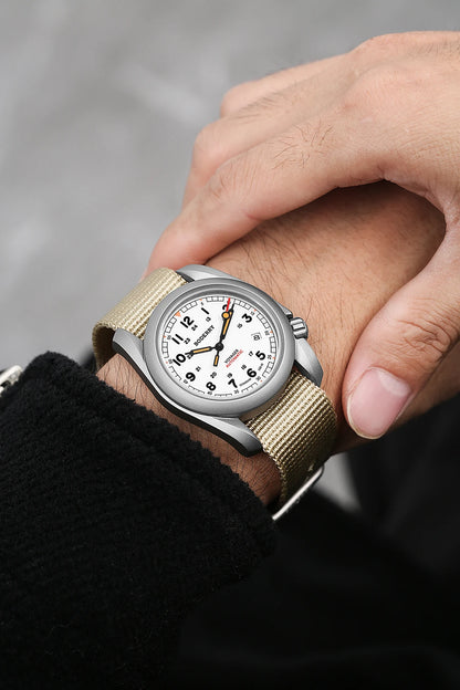 Boderry VOYAGER Field Watches Bronze Case Automatic For Seiko NH35 Watch 100M Waterproof Clock Military Vintage Wristwatch Mens