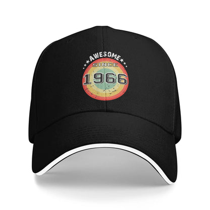 Men Women Born in 1966 vintage age 60 years old funny 60th birthday Hat Fashion Baseball Cap  Sun Hat Travel Headewear