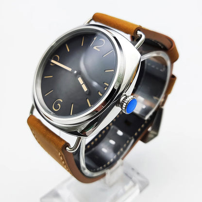 45mm Men's Vintage Pilot ST3600-1 Hand-Wound Mechanical Movement Luminous Sterile Dial Green Strap Men's Watch