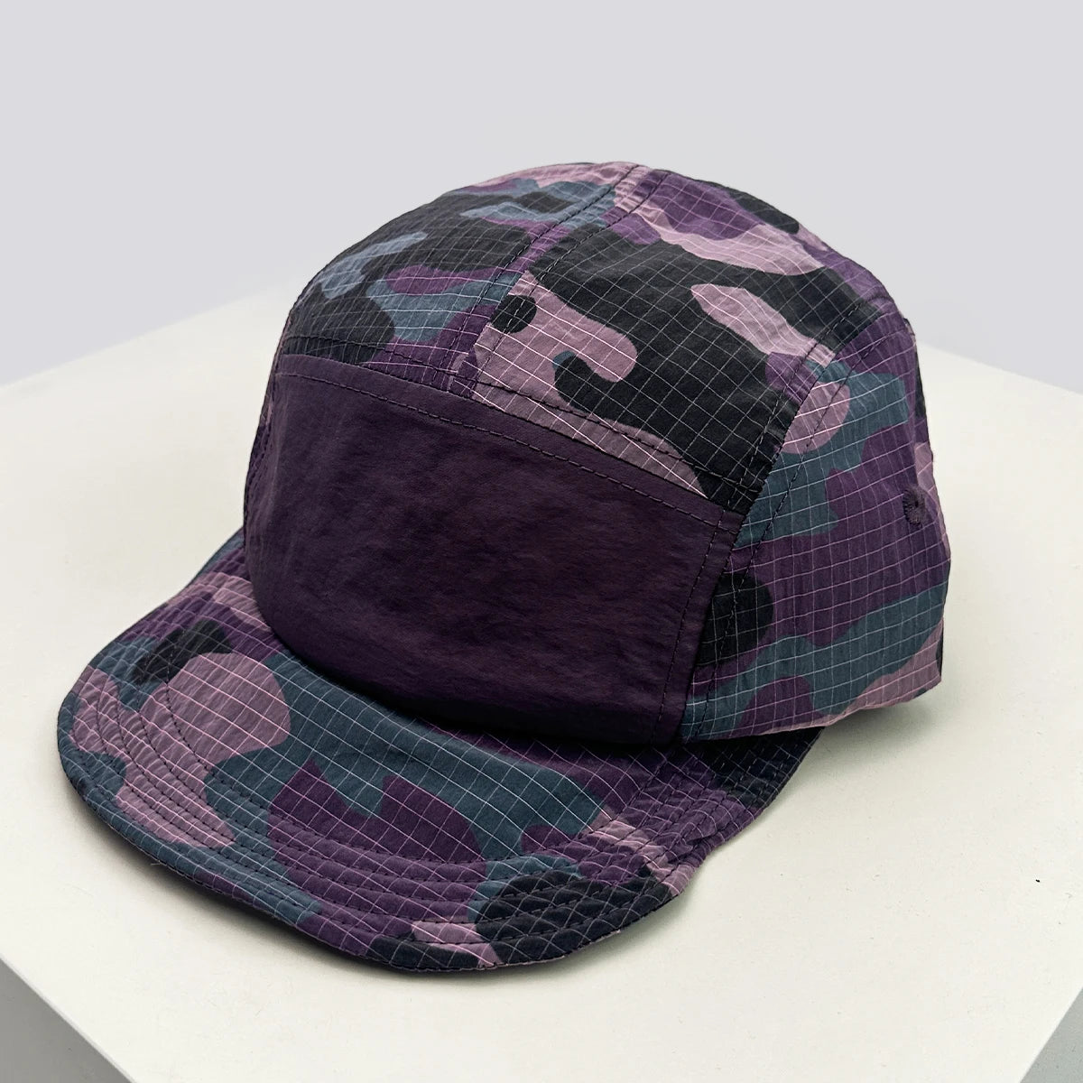 Unisex CAMO brzo sušeće vezene bejzbol kape s kapuljačom, s blokovima boja, prozračne, personalizirane, s izbočenim vrhom, višenamjenske