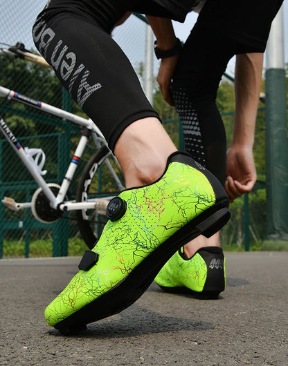 New Cycling Shoes Men Self-Locking Road Cycling Shoes Outdoor Mountain Cycling Sports Shoes Women Indoor Spinning Cycling Shoes
