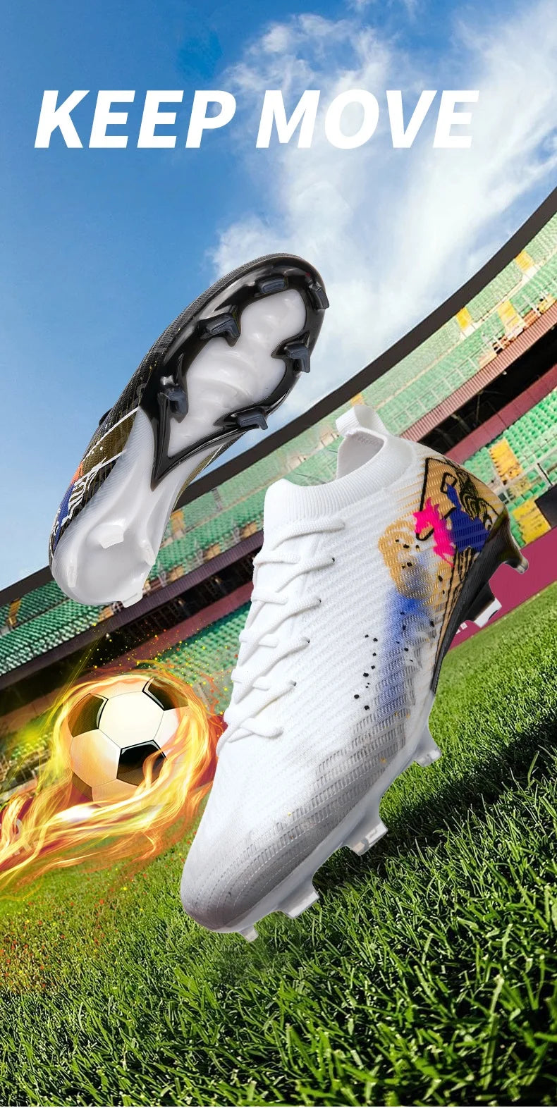 New Men Soccer Shoes Grass Ultralight Sport Comfortable Adult Non-Slip Football Boots Outdoor Cleats Sport Futsal Training Match