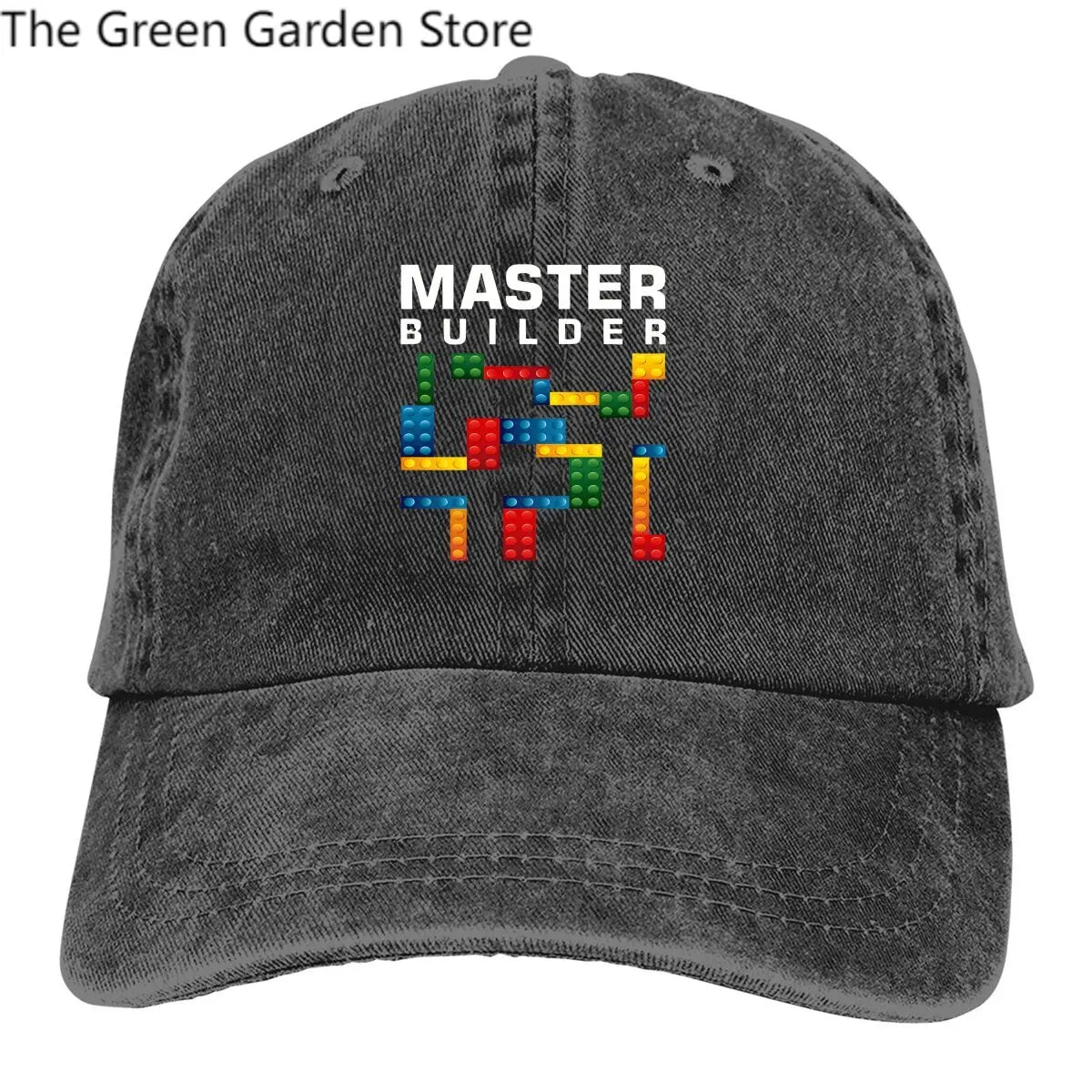 Building Blocks višebojna muška kapa s visokim obodom, Cool Master Builder, personalizirane kape s vizirom za zaštitu od gradnje