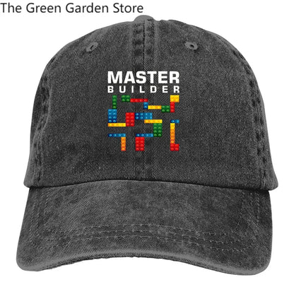 Building Blocks višebojna muška kapa s visokim obodom, Cool Master Builder, personalizirane kape s vizirom za zaštitu od gradnje