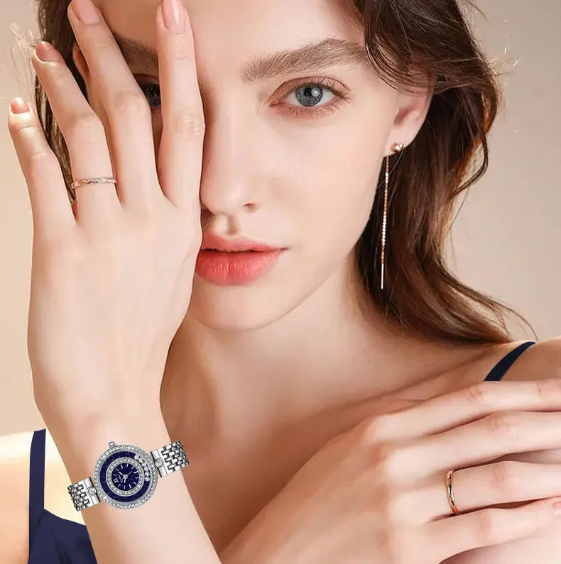 Women Bracelet Watches Silver Top Brand Luxury Ladies Wrist Watches Female Clock Full Steel Quartz Watches Elegant Fashion