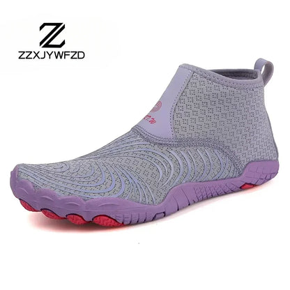 Zapatillas deportivas de exterior para senderismo y vadeo, unisex, para natación, calzado acuático de caña alta barefoot, zapatos aqua para playa, fitness, buceo y surf