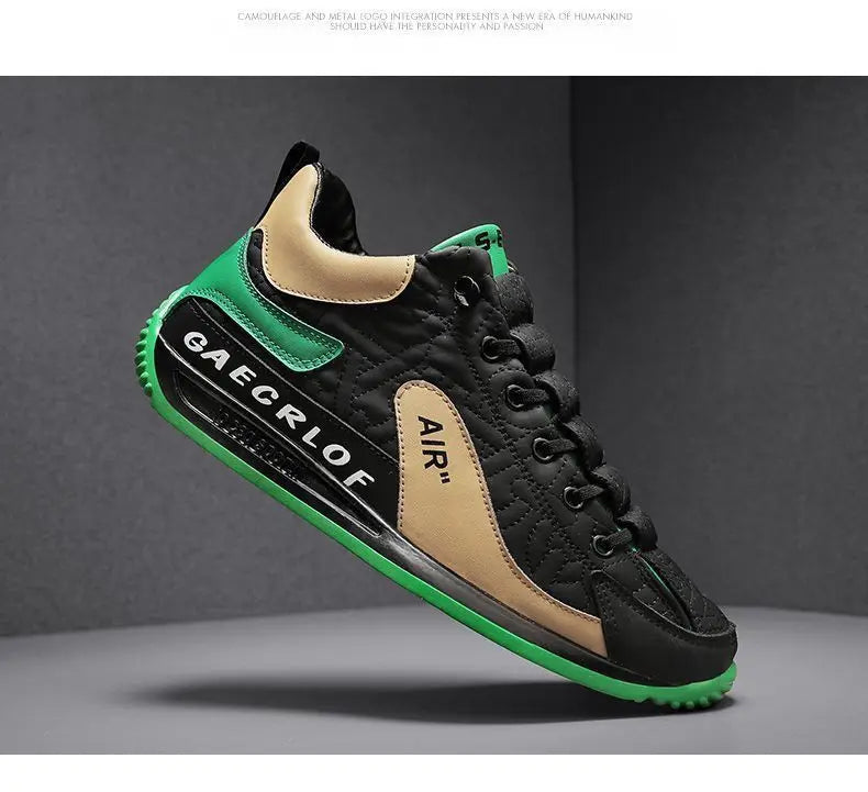 Men's Casual Sports Shoes Breathable Comfortable Flat Heel Low Cut Lace up Leather Upgraded Version of the Classic AGAM Shoe