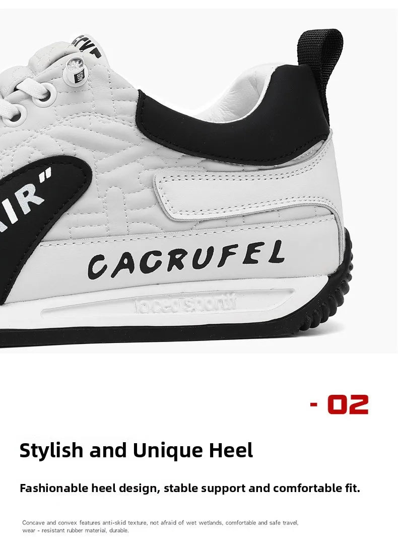 Men's Casual Sports Shoes Breathable Comfortable Flat Heel Low Cut Lace up Leather Upgraded Version of the Classic AGAM Shoe