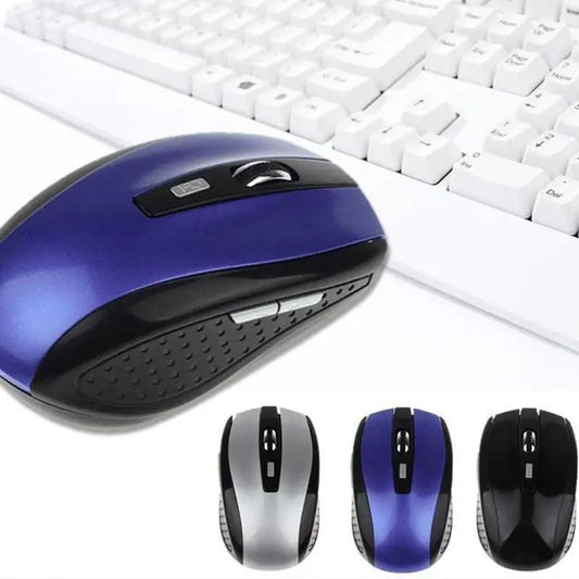 Rato Ótico Sem Fios 2.4GHz com Recetor USB para Gaming, 6 Botões, para Computador, PC e Portátil, Acessórios