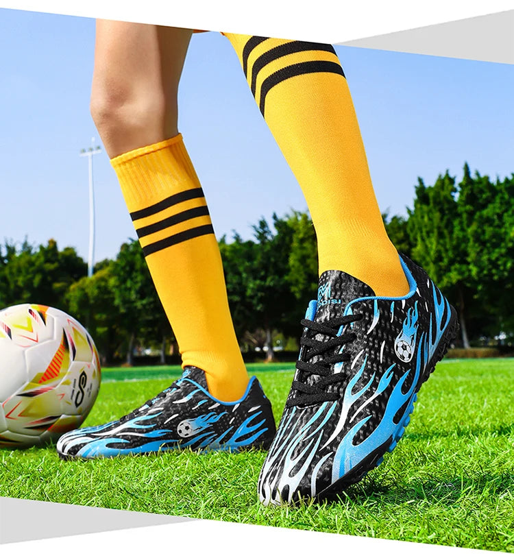 Kids Professional Football Boots Men Soccer Shoes Low-Top Ankle Support Sports Youth Match Training Football Non-Slip Durable