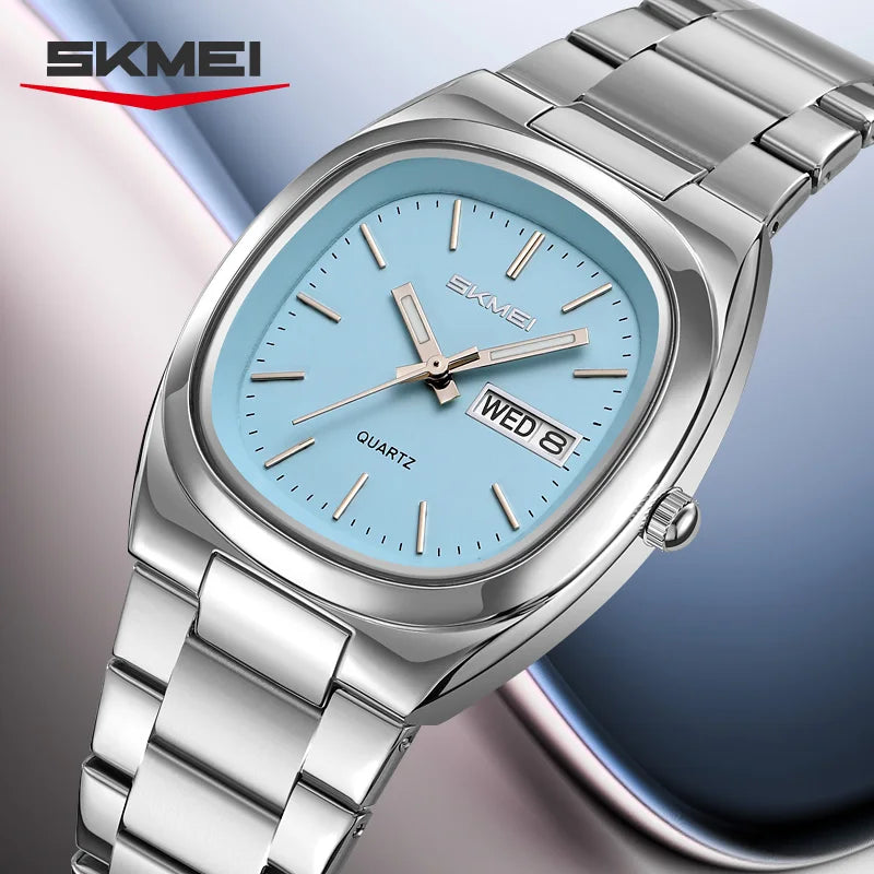 SKMEI 2420 Casual Female Wristwatch Dress For Women Ladies Business Steel Clock Fashion Quartz Date Time Women Luxury Watches