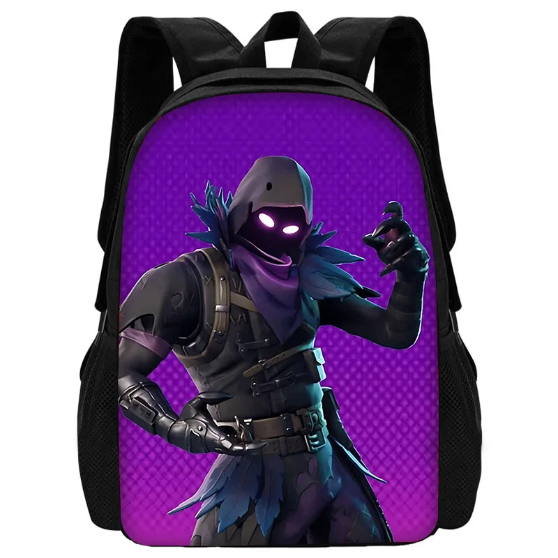 Mochila Escolar Infantil Hot Game com Lancheiras, Design-F-FortniteS, Estojos para Lápis, Mochilas Escolares para Rapazes e Raparigas, Melhor Presente