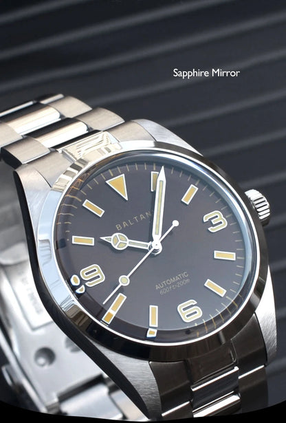 Baltany Men Automatic Watch 39MM Mechaical Wristwatch Bubble Sapphire 20ATM Waterproof C3 Luminous NH38 / SW200