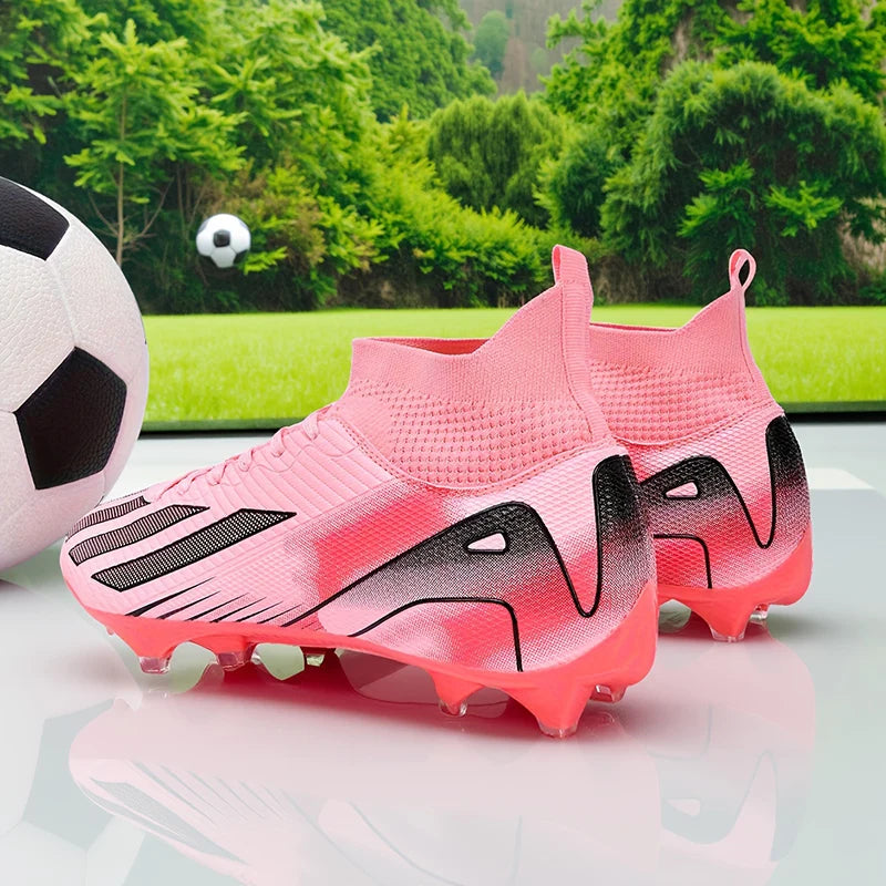 Men New TF Football Boots Sneakers Society Turf Grass Ultralight Male Soccer Shoes Comfortable Ankle Football Shoes Futsal Fast