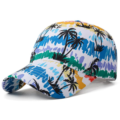 Sommar-graffiti-lysande basebollkeps, unisex, utomhus-solskyddskeps, modekeps, sportkeps, avslappnad keps med duckbill-form