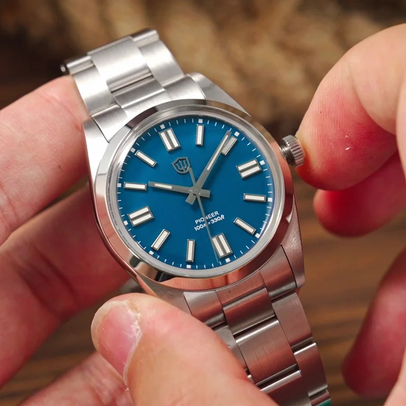 Watchdives WD1016 V3 36Mm Vintage Watch VH31 Sweep Quartz Watches Man Enamel Blue K1 Bubble Mirror Sapphire Lumes 10Atm Relojes