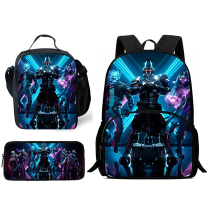 Hot Game Design Child Backpacks F-FortniteS Lunch Bag Pencil Case Pupil Large Capacity School Bags For Boy Girl Best Gift