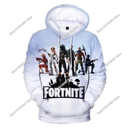Fortnite Casual Pullover Hooded Sweatshirt Clothes Girls From 2 To 14 Years Children's Clothing Battle Royale Pullover Hoodies