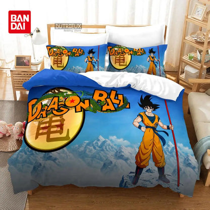 Dragon Ball-sengesæt Anime Goku dynebetræk, dyne og sengetøj Single Twin Full Queen Size 3D gave til børn, voksne og drenge