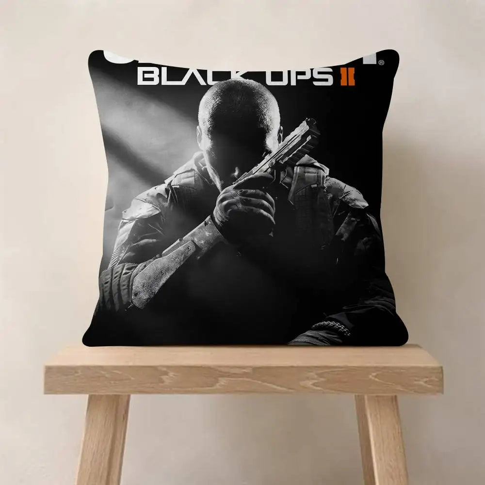 Klasická hra C-Call Of D-Duty personalizovaný polštář s obrázkem a textem, bytová dekorace, dárek do domácnosti, 45x45cm