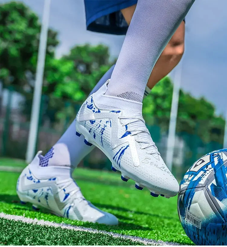 Oversized Football Boots For Youth & Children, Comfy Flexible Design, Stable Anti-slip Performance For Outdoor Field Sports