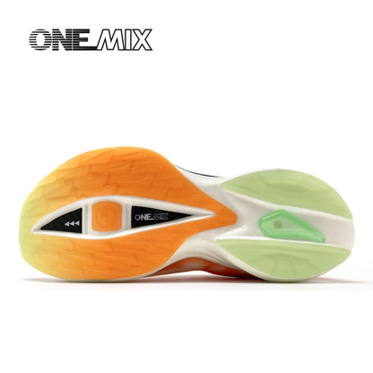 ONEMIX New Nylon Carbon Board Marathon Running Racing Shoes Shock-relief Professional Stable Support Ultra-light Rebound Sneaker