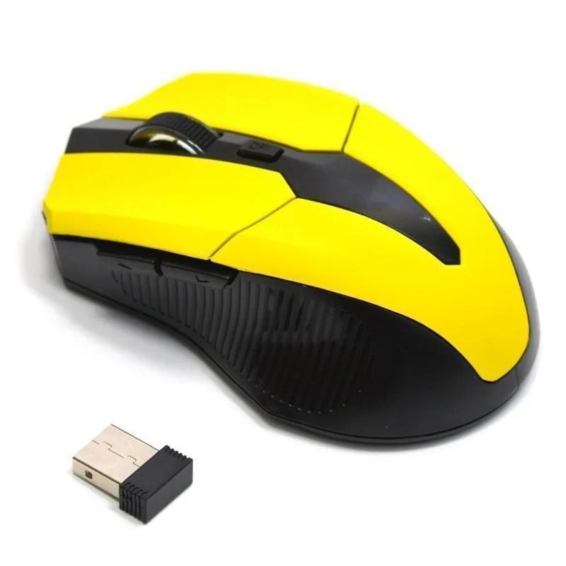 Rato sem fios 2.4Ghz 1200DPI, rato gaming ótico ajustável sem fios, para casa, escritório, jogos, PC, computador e portátil