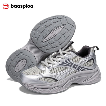 Baasploa Women Running Shoes Fashion Lightweight Mesh Non-slip Jogging Sneaker Female Outdoor Breathable Colorful Casual Shoes
