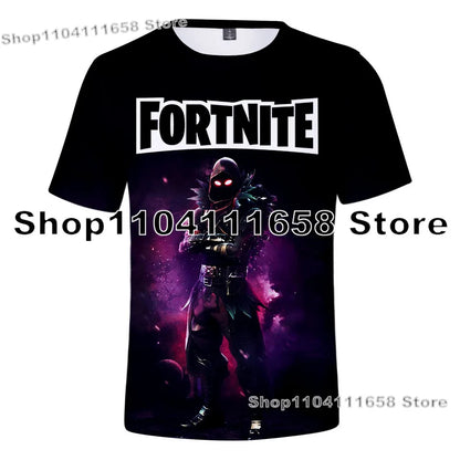 T-shirt Banana Peely para mulher, criança e homem, inspirado em F-Fortnite — T-shirt 3D estampada Battle Royale, top de verão, presente de aniversário