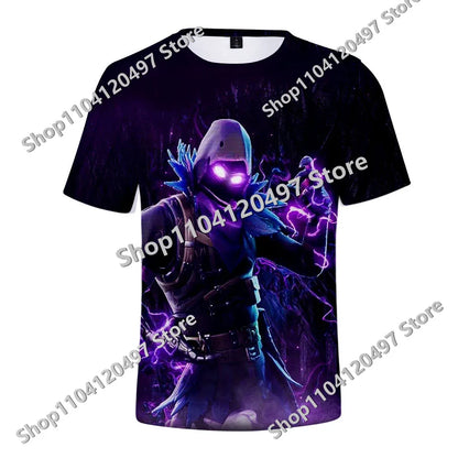 Japanese Anime Fortnite Summer T-shirt for Men Women Battle Royale Short-Sleeved Casual Comfortable Loose Harajuku Streetwear