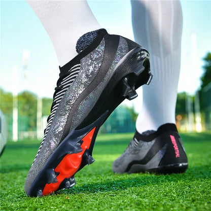 New Men's Soccer Shoes Professional Football Boots Non-Slip Cleats FG/TF Grass Outdoor Training Athletic Sneakers