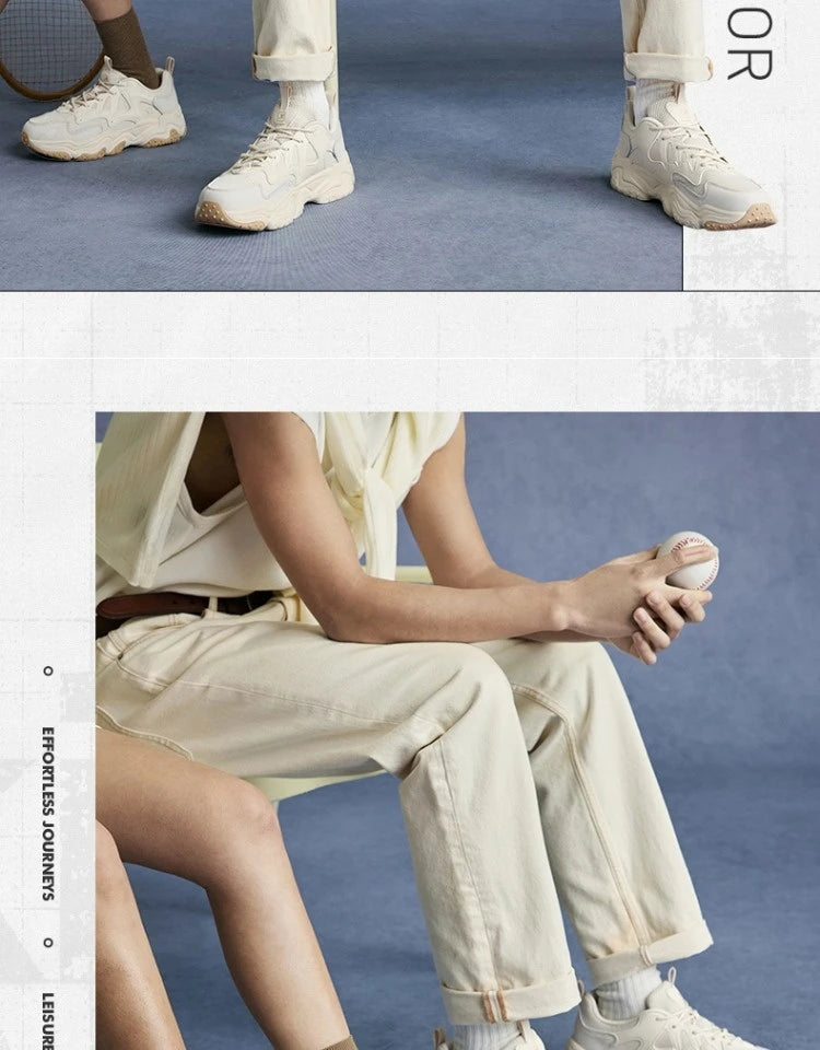 Xtep casual shoes 2025 spring and summer lightweight sports shoes with thick sole, fashionable street style sneakers 875319320004