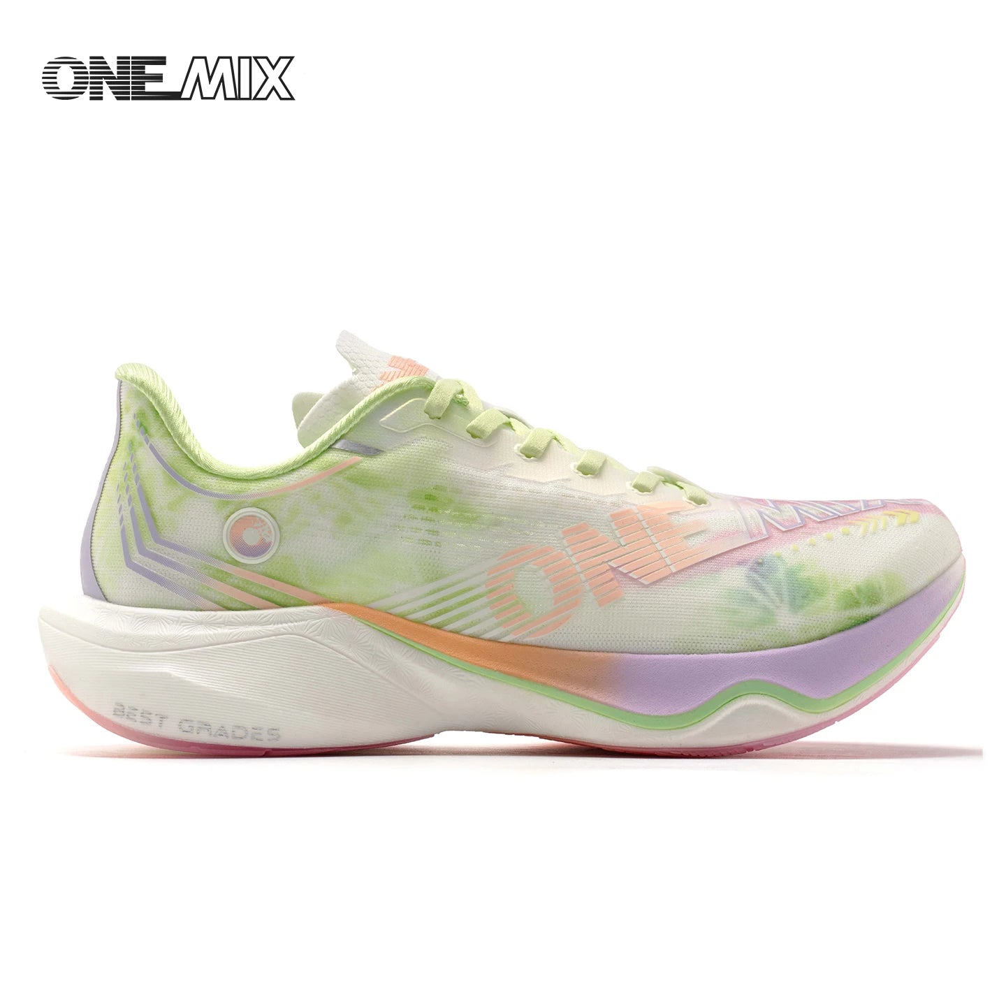 ONEMIX New Nylon Carbon Board Marathon Running Racing Shoes Shock-relief Professional Stable Support Ultra-light Rebound Sneaker
