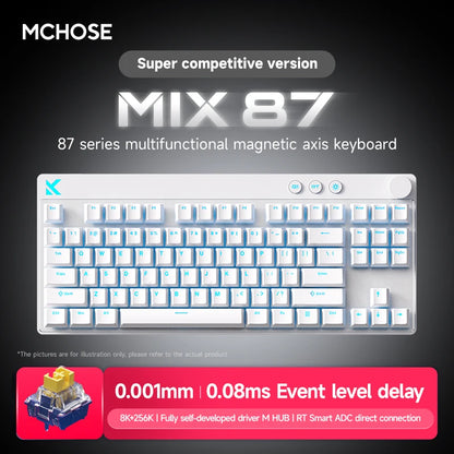 MCHOSE MIX87 Wired Gaming Keyboard Magnetic Switch Keyboard 8K+256K Esport 0.08ms Low Latency E-Sports Custom Gamer Accessories