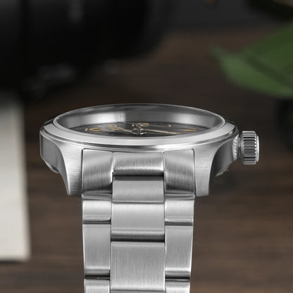 Relógio de Quartzo Vintage Militar Militado ML08 V2 com Movimento VH31, Vidro Duplo de Safira, Luminescência C3 BGW-9, Impermeável, 38mm