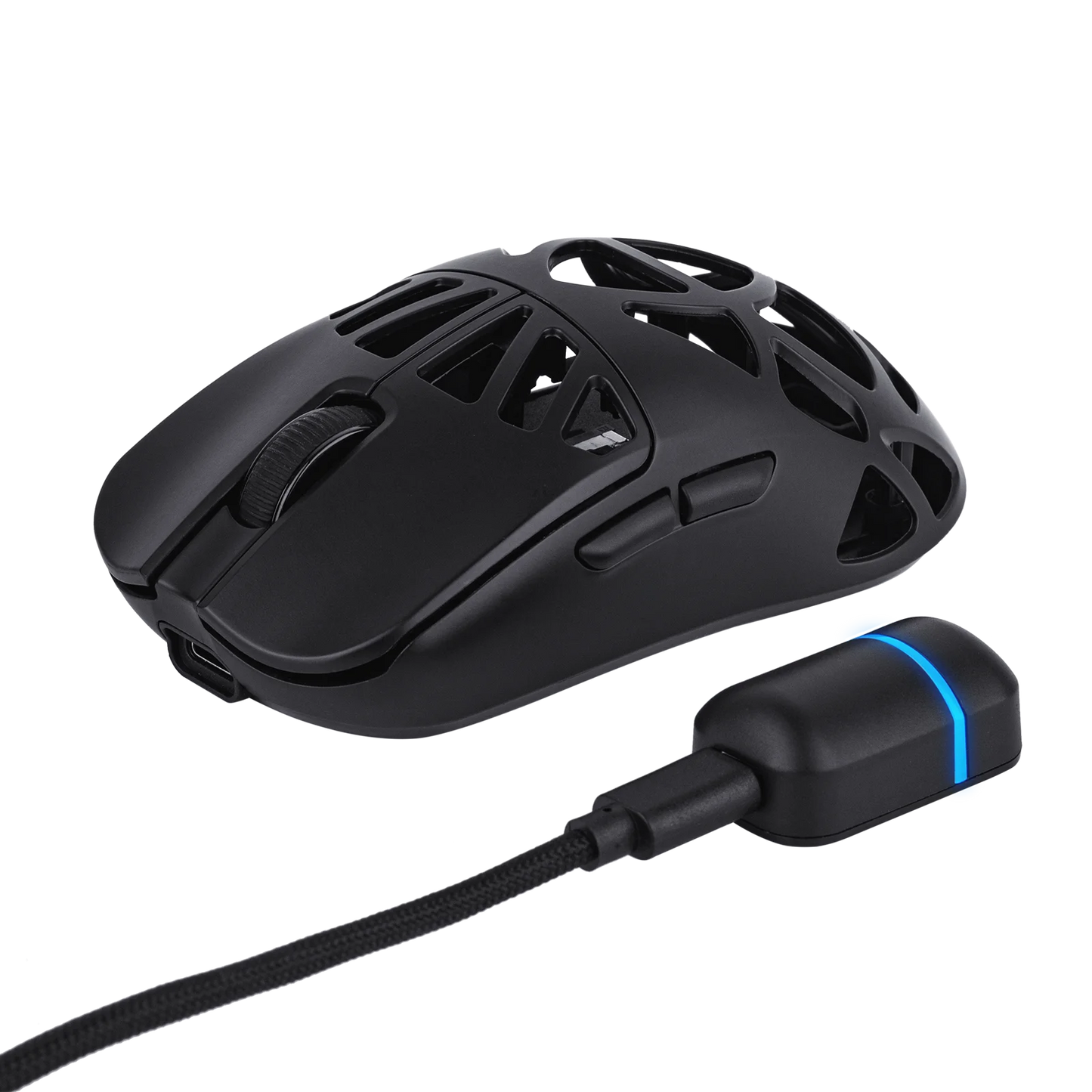 Rato Gaming Sem Fios EPOMAKER Carbon X com Fio/2.4G/BT, 400 a 30,000 DPI Ajustáveis, Sensor PAW3950, para PC/Mac/Linux