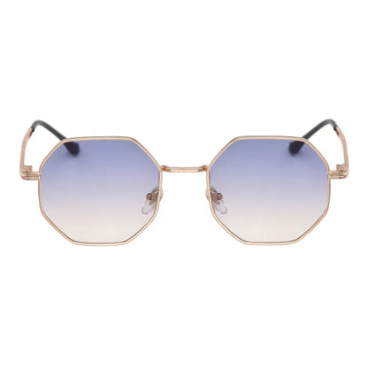 Luxury Square Sunglasses Man Woman Fashion Small Frame Polygon Sun Glasses Metal Vintage Retro Brand Octagon Gafas De Sol UV400