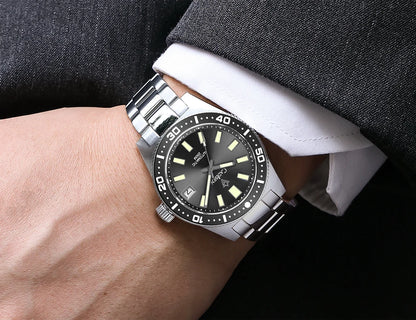 CADISEN New 38mm Diver Mens Watch Japan 8215 Automatic Mechanical Sapphire Glass Date Luminous 100M Waterproof Wrist watch Men
