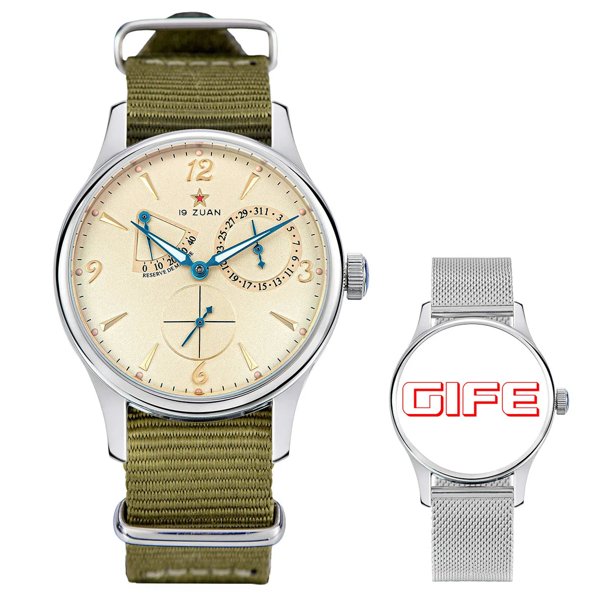 Relógio de Homem Pilot 40mm 1963 Automático Mecânico de Pulso, Movimento Tianjin ST1780, Design Militar, Novo 2024