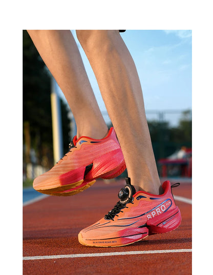 Marathon Carbon Plate Sports Running Shoes Men New Breathable Lightweight Mesh Sport Shoes Women Comfortable Nonskid Sneakers