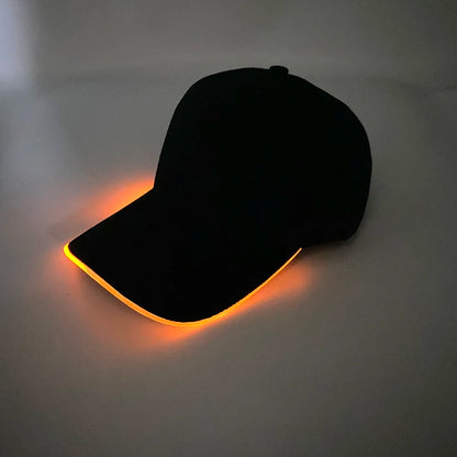 Fashion Glowing Baseball Cap LED Light Up Hiphop Hat Bar Club Props Fluorescent Hat Men Women DJ Dance Supplies Costume