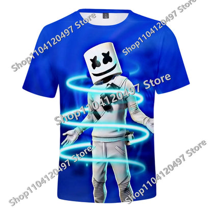 Fortnites Theme Birthday Number T-Shirt Summer Child White Clothes Cartoon Hot Game Short Sleeve Tees Casual Tops Funny Gifts