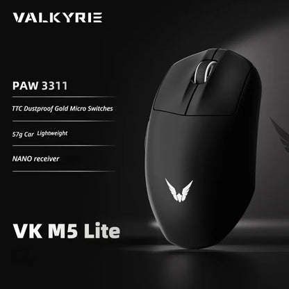 Mouse gaming wireless VALKYRIE VK M5 PRO con doppio 8K, ricevitore con display intelligente, ergonomico, leggero e a bassa latenza