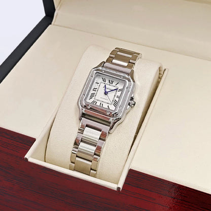 New Style Light Luxury Small Square Women's Watch, High-End Women's Watch with a Stylish Design, Luxurious, Fashionable, Casual, Simple, Compact, Trendy Watch for Female Students, European and American Style Quartz Wristwatch