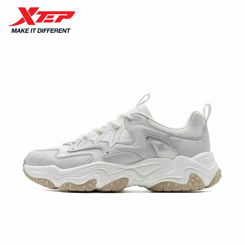 Xtep casual shoes 2025 spring and summer lightweight sports shoes with thick sole, fashionable street style sneakers 875319320004