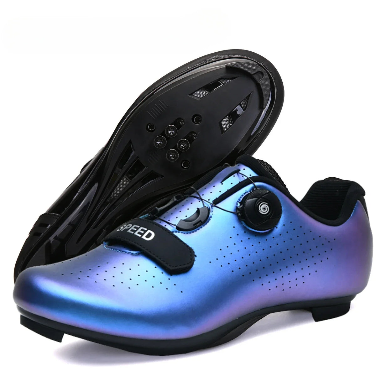 Professional New Sneakers Men Ultralight Double Buckles Cycling Shoes MTB Luminous Road Bike Shoes