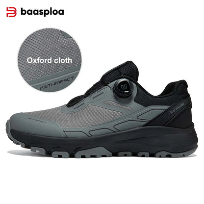 Baasploa Men Hiking Sneakers Brand High Quality Trekking Climbing Shoes Male Rotating Button Luxury Designer Outdoor Sneakers