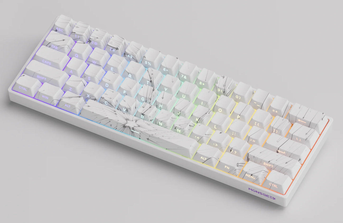 Akko MonsGeek FUN60 mechanische Tastatur mit Magnetschaltern, 60% Gaming-Tastatur, Rapid Trigger 0.01mm, 8K ARGB, HE/TMR Custom-Tastatur